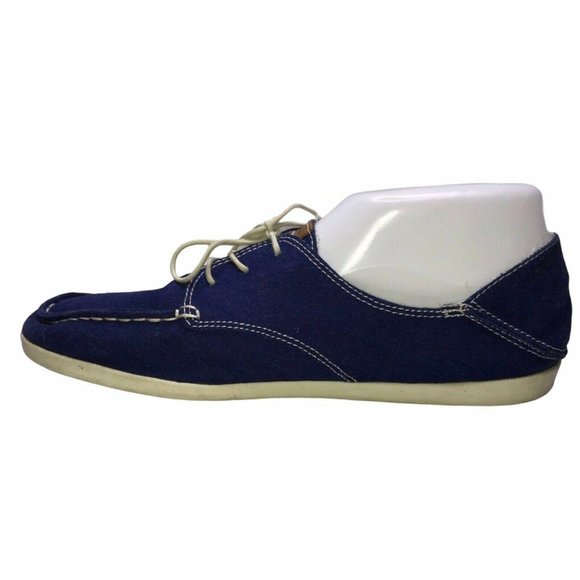 Olukai Helbuna Distressed Blue Canvas Loafers 9 - Picture 3 of 8